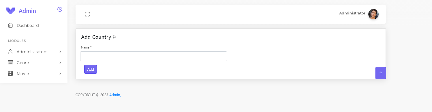 Add Country (Admin Panel)